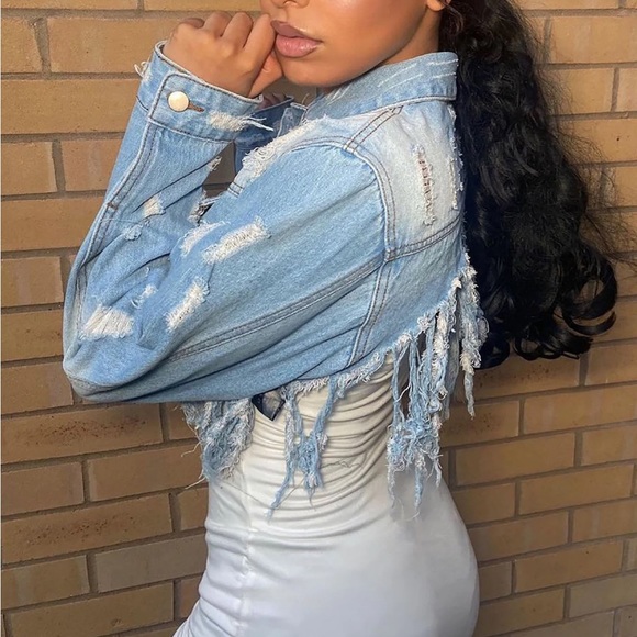 Not One To Mess With Denim Jacket - Denim - Picture 2 of 9